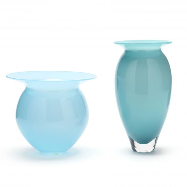 michael-davis-two-glass-vases-for-tiffany-co