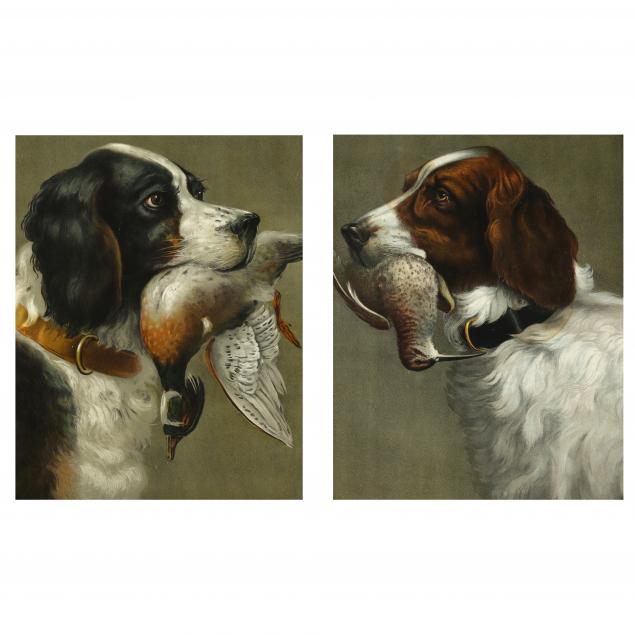pair-of-victorian-sporting-dog-portraits