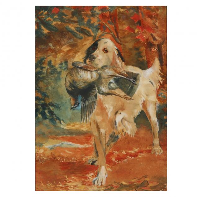 a-vintage-watercolor-painting-of-a-setter-with-dead-game