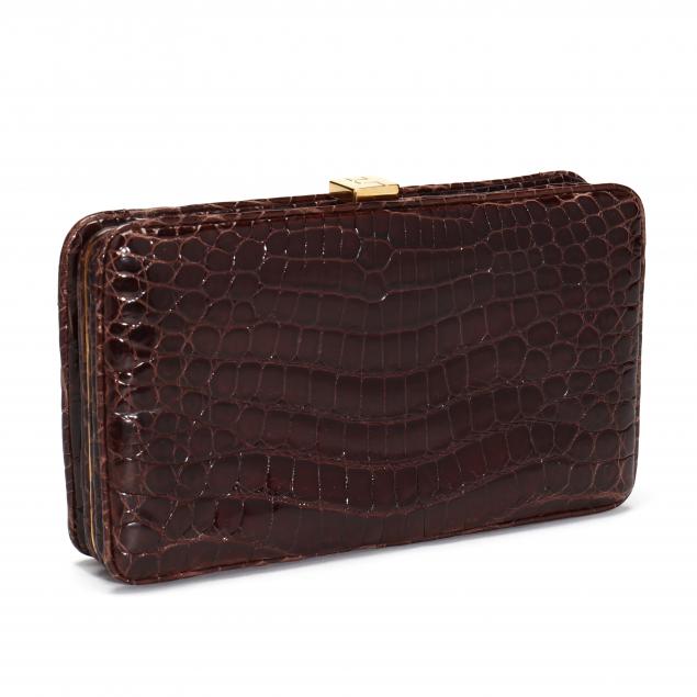 lambertson-truex-crocodile-small-clutch-wallet