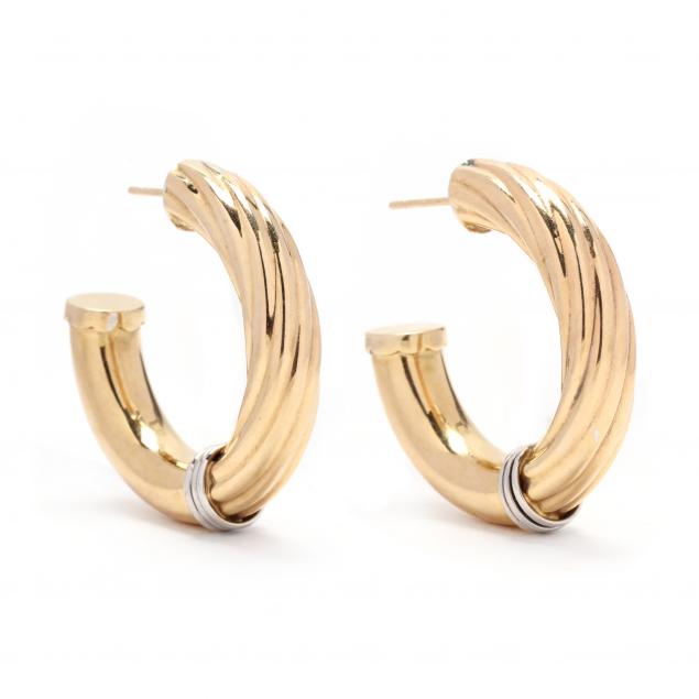 Gold Hoop Earrings (Lot 2039 - Estate Jewelry AuctionJul 20, 2023, 10:00am)