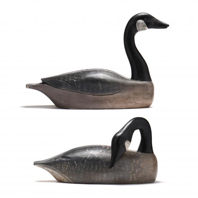 two-carved-goose-decoys
