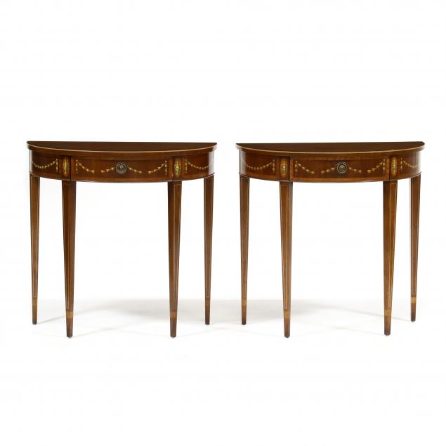 pair-of-adam-style-paint-decorated-mahogany-demilune-tables