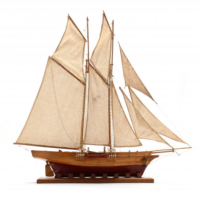 detailed-wooden-model-of-a-two-masted-schooner