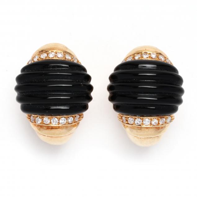 gold-onyx-and-gem-set-earrings