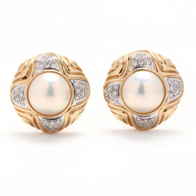gold-pearl-and-diamond-earrings