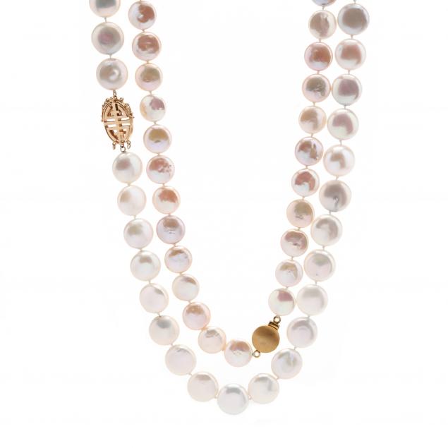 two-gold-and-coin-pearl-necklaces