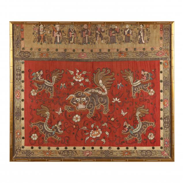 a-chinese-red-ground-silk-embroidered-table-altar-cover