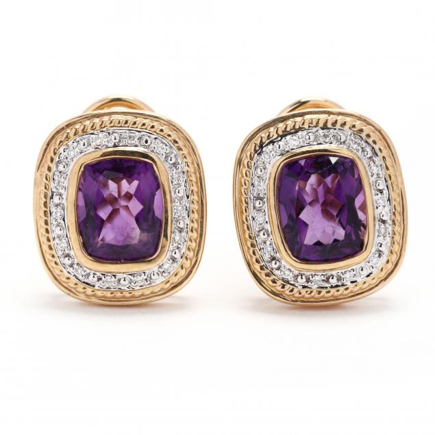 gold-and-amethyst-and-diamond-earrings