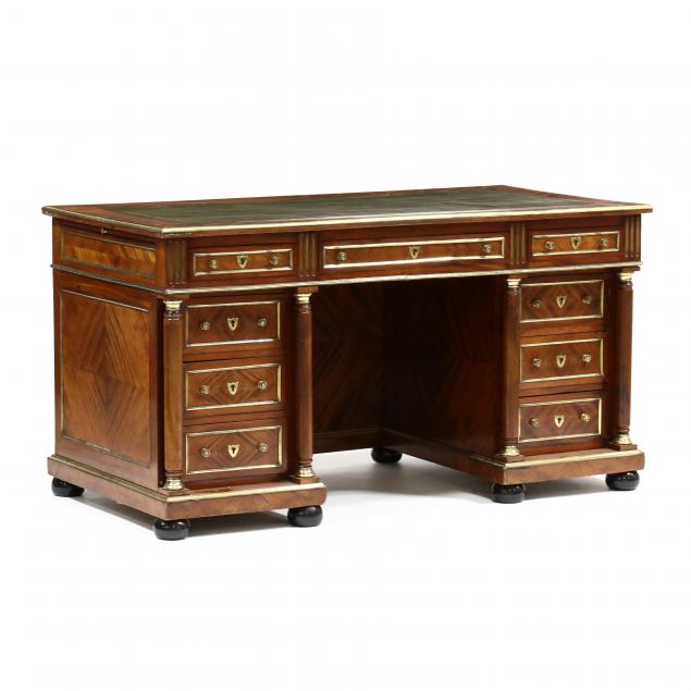 french-antique-neoclassical-mahogany-pedestal-desk