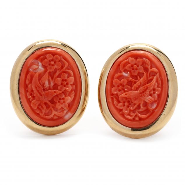 gold-and-carved-coral-earrings