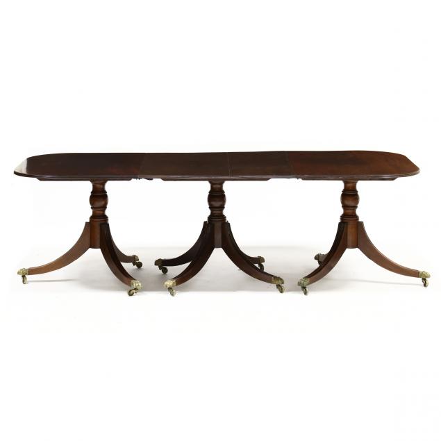 regency-style-mahogany-triple-pedestal-dining-table