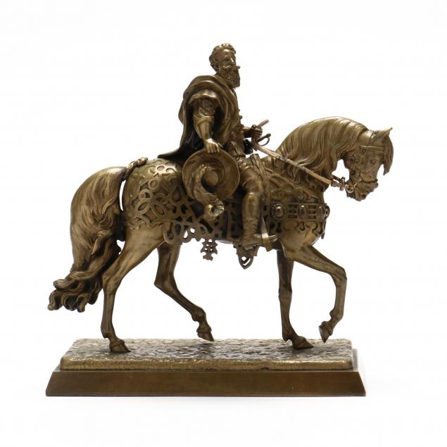 continental-school-late-19th-century-bronze-figure-of-cavalier-on-horseback