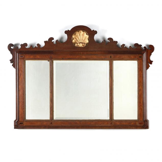 edwardian-inlaid-and-parcel-gilt-tri-panel-mirror