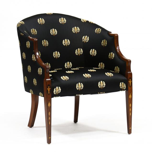 southwood-regency-style-inlaid-mahogany-barrel-back-chair