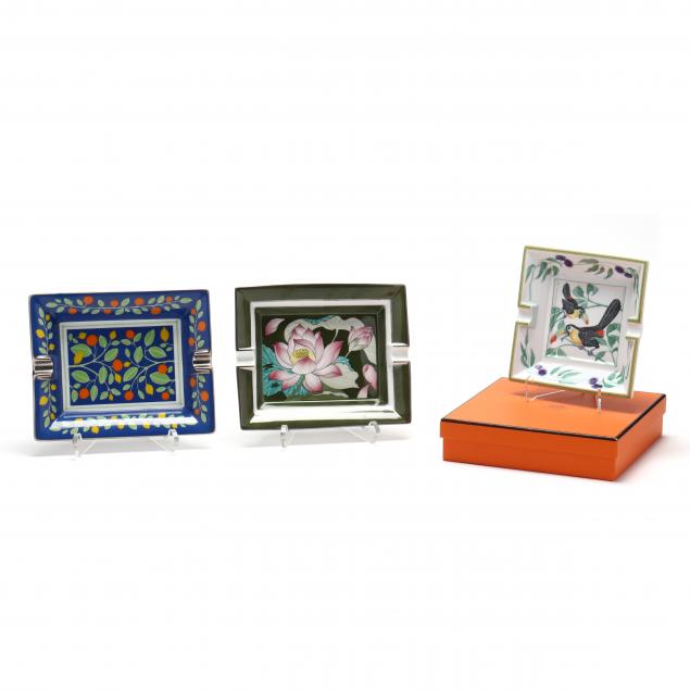 three-hermes-porcelain-ashtrays