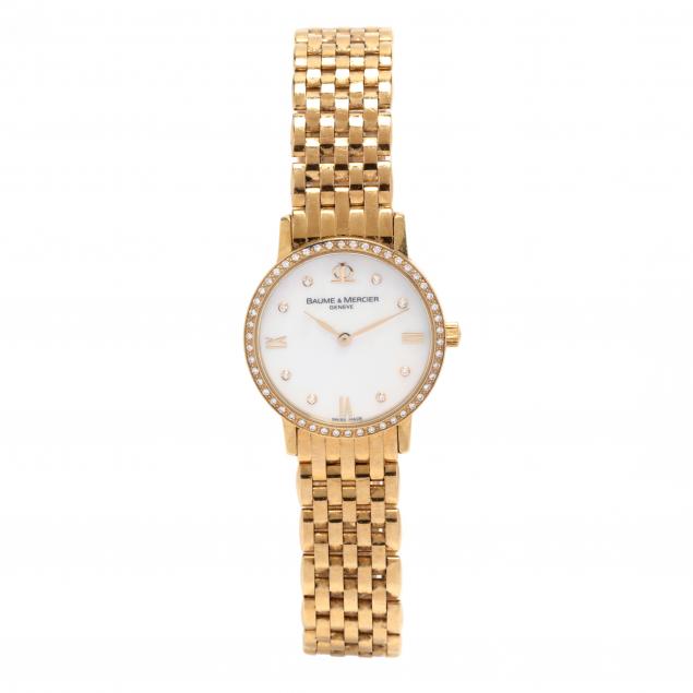 lady-s-gold-and-diamond-watch-baume-mercier
