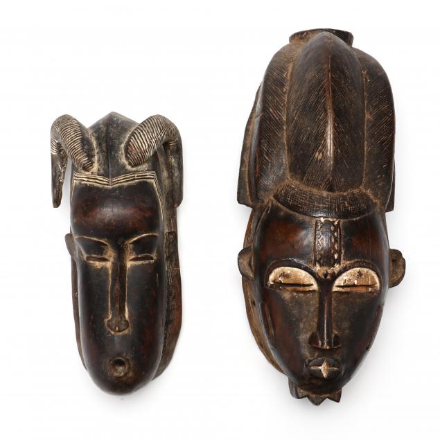 two-west-african-masks-both-likely-baule-people-of-ivory-coast