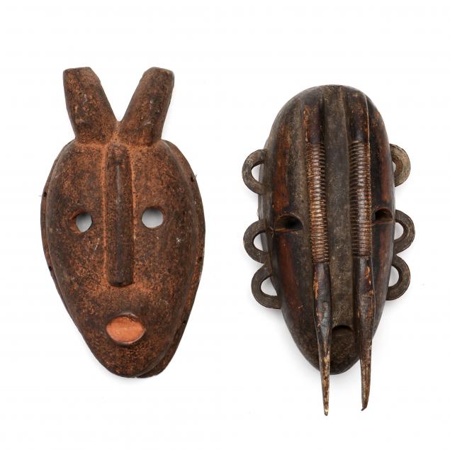 west-africa-burkina-faso-or-mali-two-carved-wooden-masks