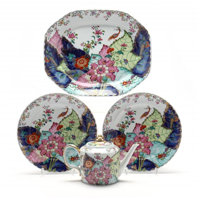 mottahedeh-four-piece-i-tobacco-leaf-i-porcelain