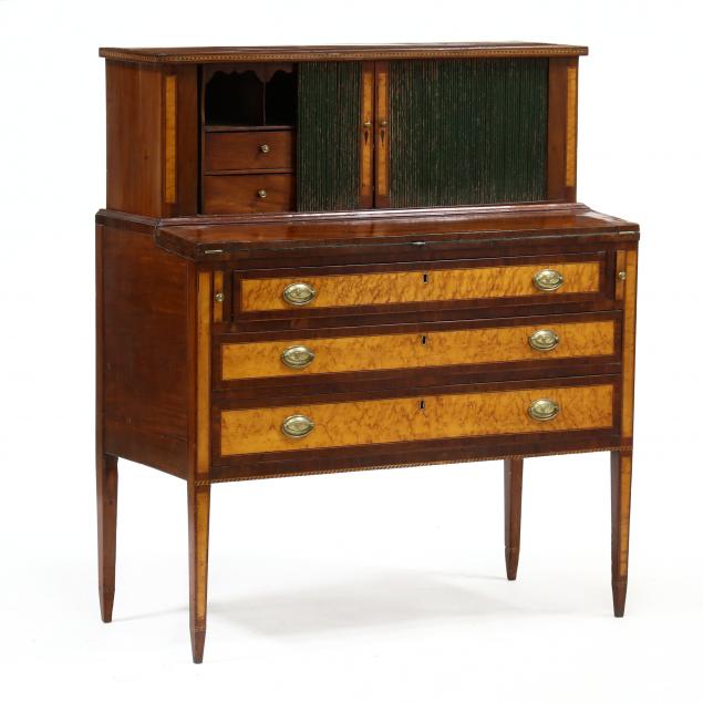 new-england-federal-inlaid-mahogany-tambour-desk