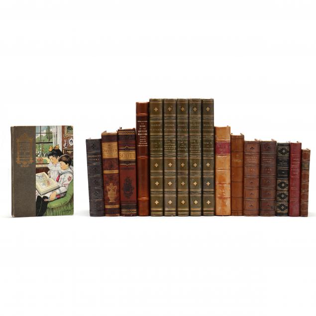 seventeen-17-mostly-leather-bound-antique-books