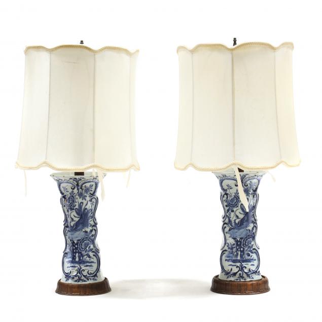 pair-of-delft-blue-and-white-vases-presented-as-lamps