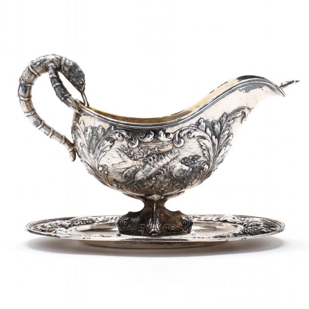 hanau-silver-figural-sauce-boat-and-ladle