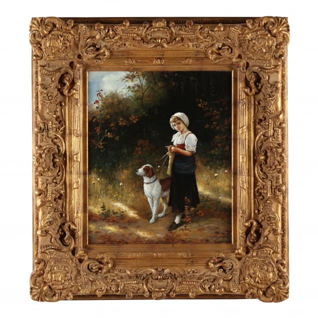 a-contemporary-decorative-painting-of-a-girl-with-dog