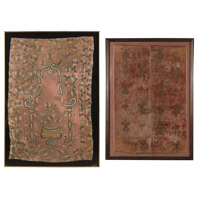 two-framed-antique-textile-fragments