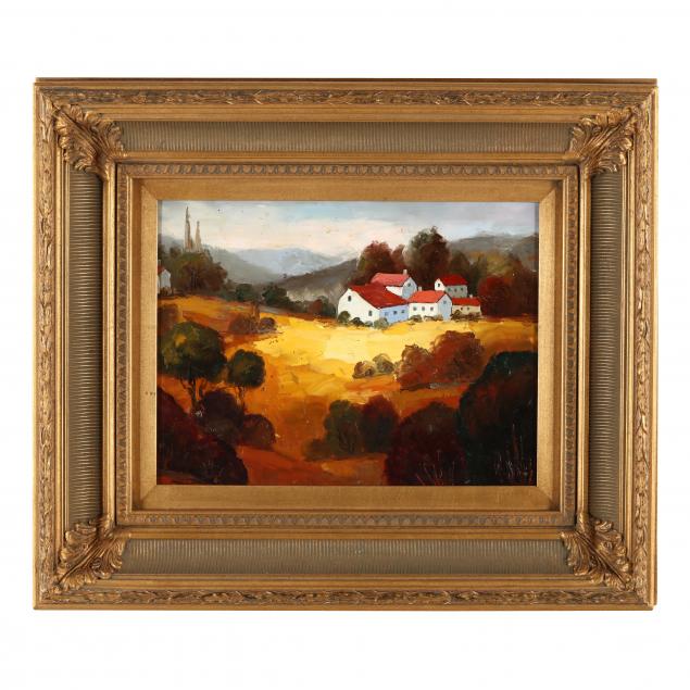 a-contemporary-decorative-landscape-painting-with-farmhouse