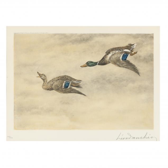 leon-danchin-french-1887-1939-i-passing-ducks-i