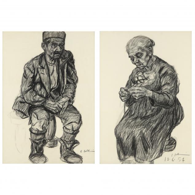 continental-school-mid-20th-century-a-pair-of-figural-studies