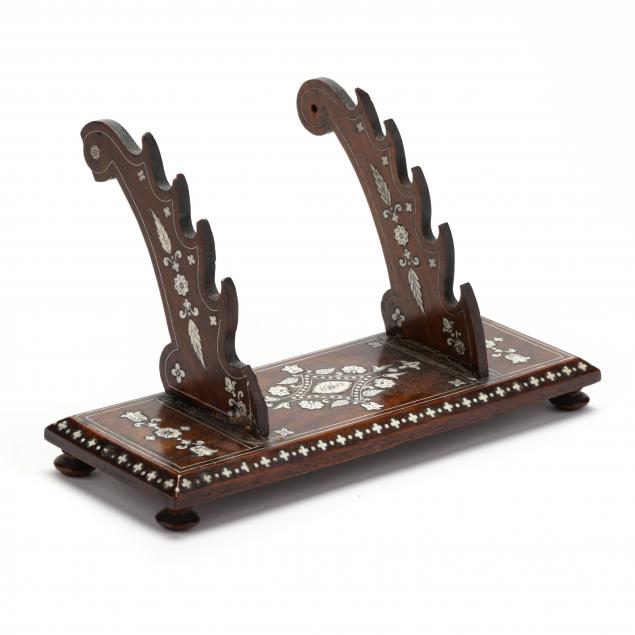 anglo-indian-inlaid-rosewood-pen-stand