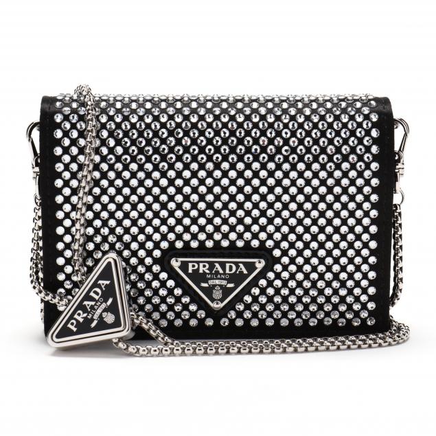 Prada Crystal Embellished Card Holder