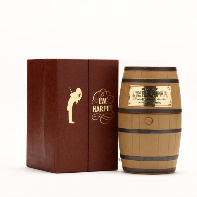 i-w-harper-bourbon-whiskey-in-barrel-decanter