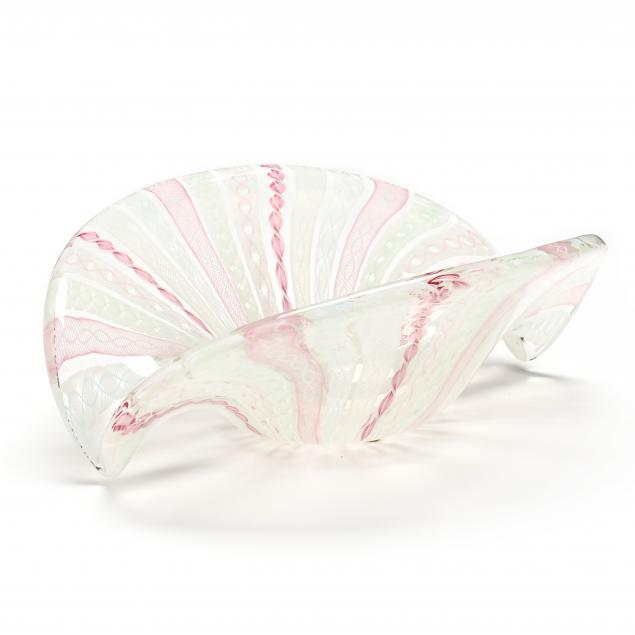 vintage-murano-latticino-shaped-glass-bowl