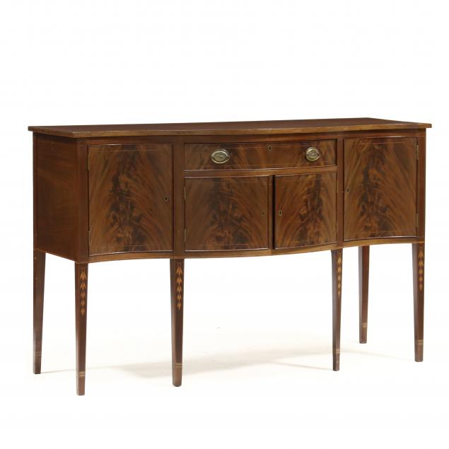 new-england-federal-mahogany-inlaid-serpentine-front-sideboard