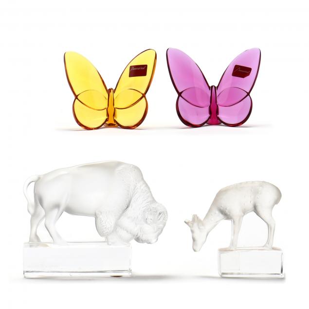 four-baccarat-and-lalique-crystal-animals