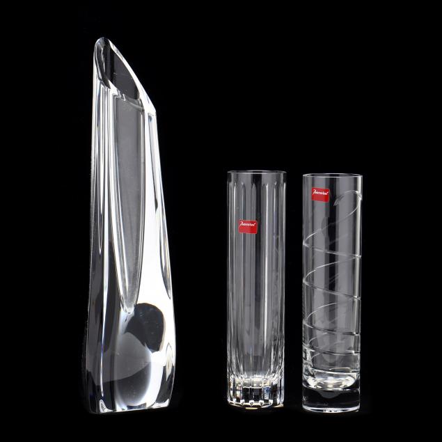three-baccarat-crystal-vases
