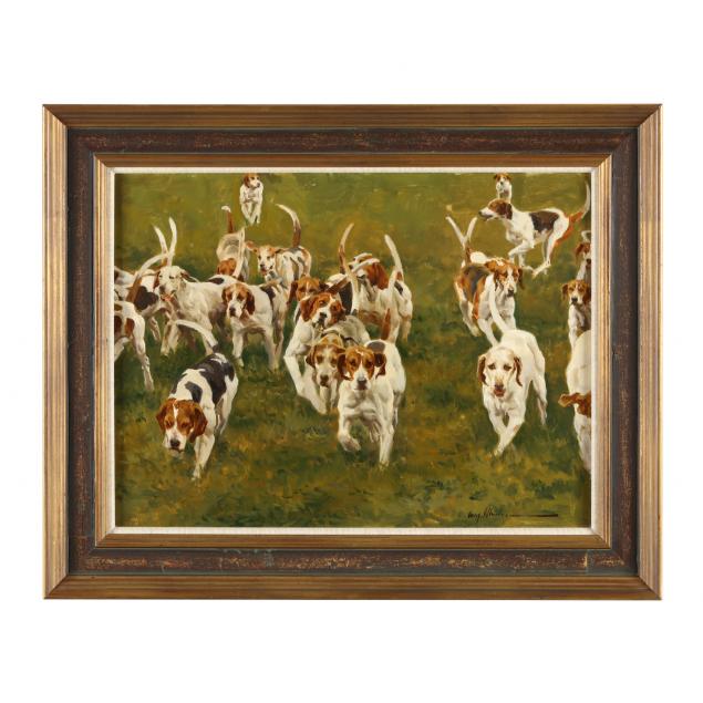 larry-dodd-wheeler-american-b-1942-i-10-1-2-couples-hounds-running-i