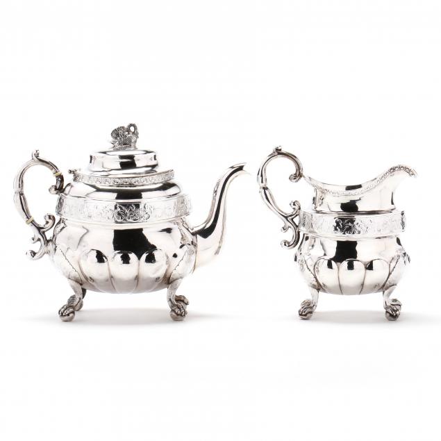 an-early-american-coin-silver-teapot-and-milk-jug-mark-of-c-j-w-forbes