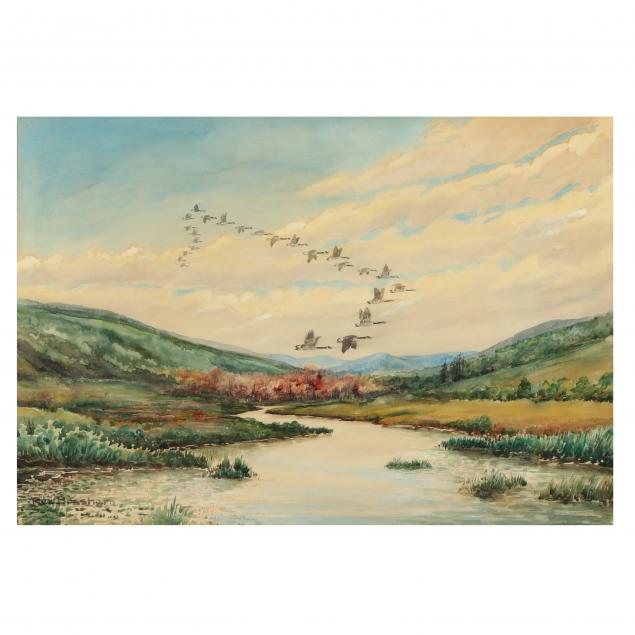 rex-brasher-american-1869-1960-geese-in-formation