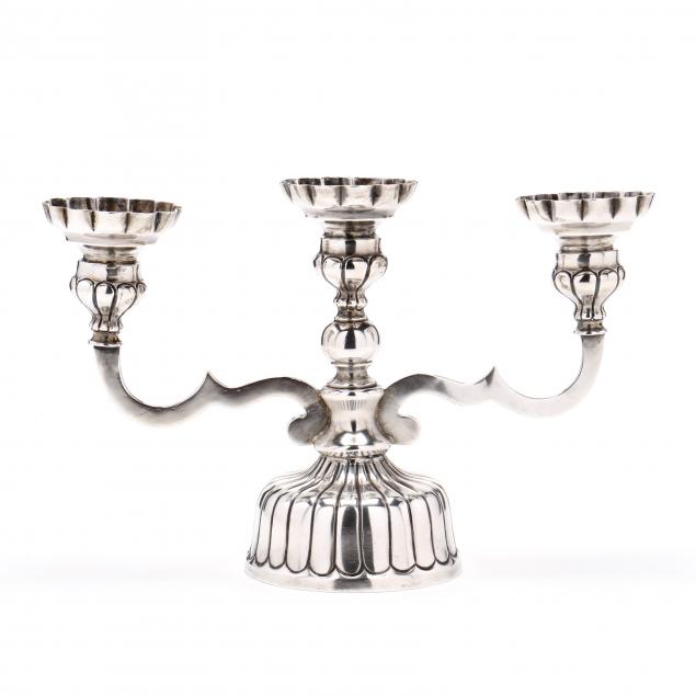 mexican-sterling-silver-three-light-candelabrum