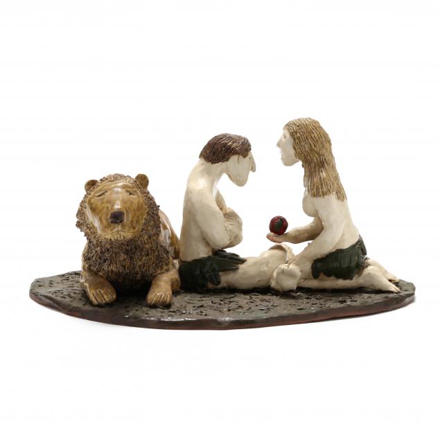 jim-havner-robbins-nc-mud-critter-pottery-adam-and-eve