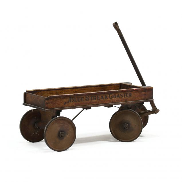 antique-child-s-wagon-labeled-blue-streak