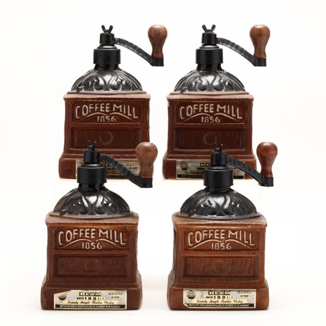 beam-bourbon-whiskey-in-coffee-mill-decanters