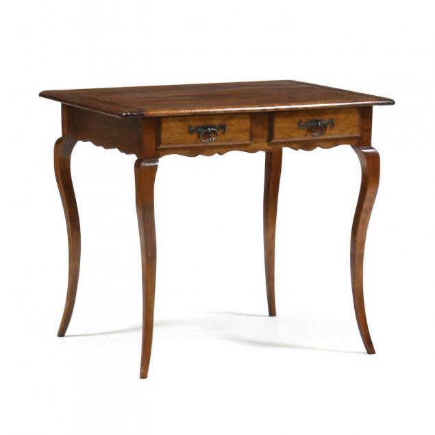 french-provincial-style-cherry-two-drawer-table