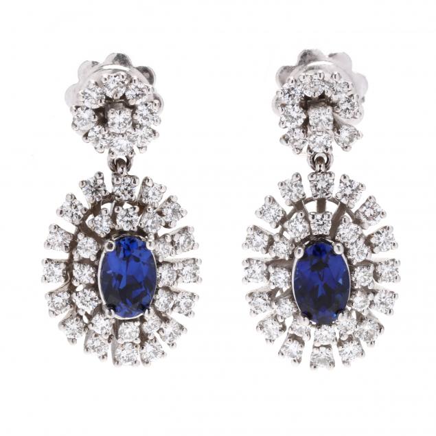 white-gold-and-gem-set-earrings