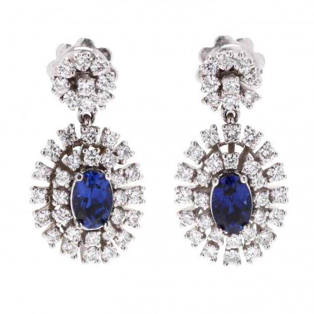 white-gold-and-gem-set-earrings